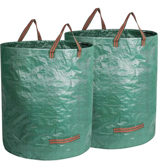 TTLUOKER® 2x Extra Grote Tuinafvalzakken - 272 Liter per Zak | Waterdicht & Stevig | Opvouwbaar Design voor Gemakkelijke Opslag van Merkloos	