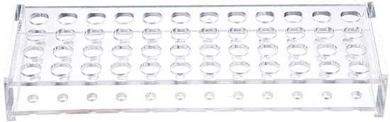 Tube Reck - acryl testbuishouder - ideaal voor 1,5 ml - 2 ml laboratoriumbuisjes - transparant - 48 vakken - opslagoplossing - laboratoriumaccessoires van Merkloos	