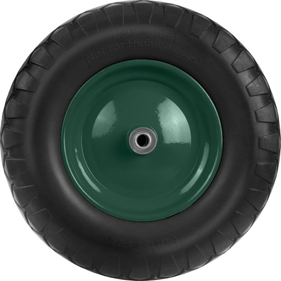 Tubeless kruiwagenwiel 4.00-8 zwart en groen Humberg van T