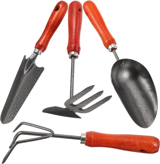 Tuin Gereedschap Set - Handgereedschap Tuin - Planten Verpotten - Houten Handvat - 35cm Lengte - N.v.t.