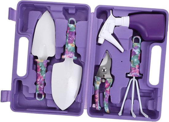Tuin Gereedschap Set - Kinder Tuinieren - Planten Verpotten - Duurzaam Materiaal - 24.5 cm - Paars