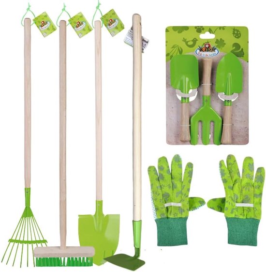 Tuin gereedschap set - Kinder tuinset - Buiten spelen - Lichtgewicht ontwerp - 7 delig - Multicolor