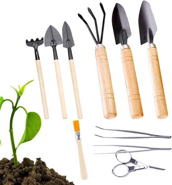Tuin Gereedschap Set - Planten Hulpmiddelen - Tuinieren Voor Kinderen - Ergonomische Handvatten - 10 Delig - Niet Gespecificeerd