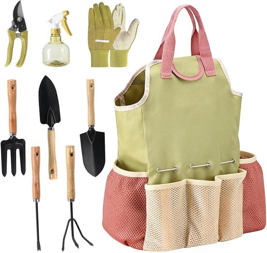 Tuin Gereedschap Set - Planten Tools - Tuinonderhoud - Ergonomisch Ontwerp - 9 Delig - Zwart