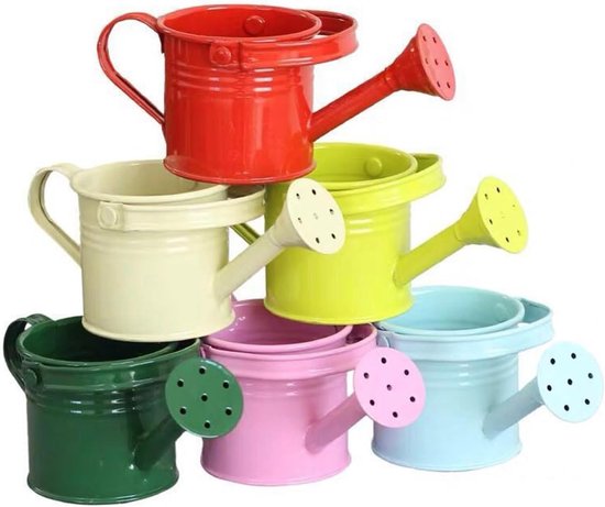 Tuin Gieter Set - Metaal Waterkan - Planten Water Geven - Ergonomisch Handvat - 6 Stuks - Meerkleurig