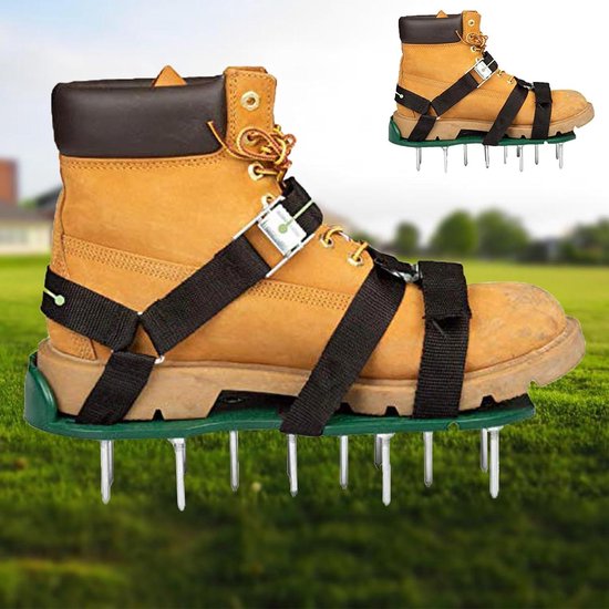 Tuin Gras Belüfters - Verstelbare Riemen - Effectief Beluchten Grond - Tuin Gras Lawngarden Hulpmiddelen - Losse Schoenen - Tuin Art - Gazn Beluchte Gras Nail Schoenen - Tuin Gras Beluchting