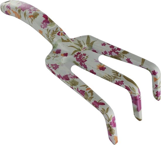 Tuin handgereedschap - Handhark handvork - Planten en verpotten - Ergonomische grip - Aluminium - Grijs