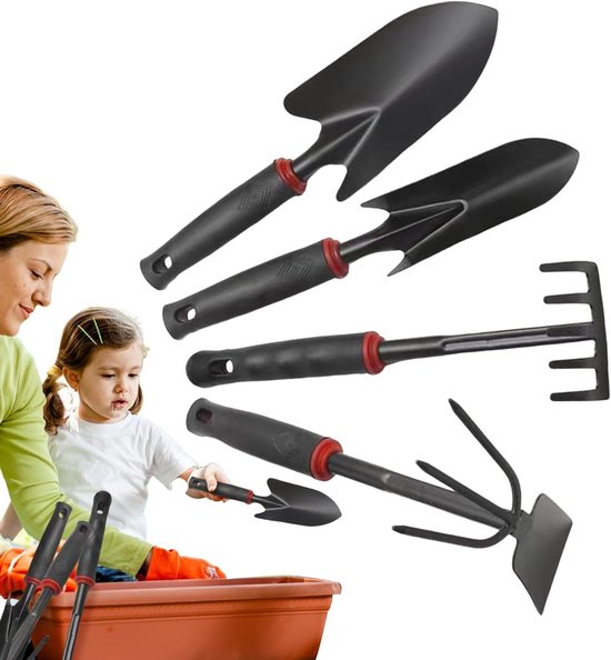 Tuin Handgereedschap Set - Plantgereedschap RVS - Tuinonderhoud - 4X Extra Stevig - 34 x 20 x 9 cm