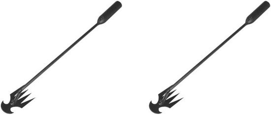 Tuin Hark Wieden - Hand Schoffel - Onkruid Verwijderen - Ergonomisch Handvat - 50 cm - Zwart