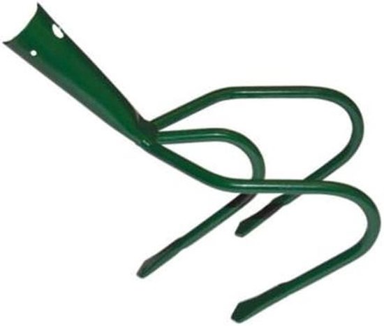 Tuin Hout 3 Tanden - Tuin Krabber Grubber - Bodem Losmaken - Stevige Stalen Tanden - 10 cm Breed - Groen