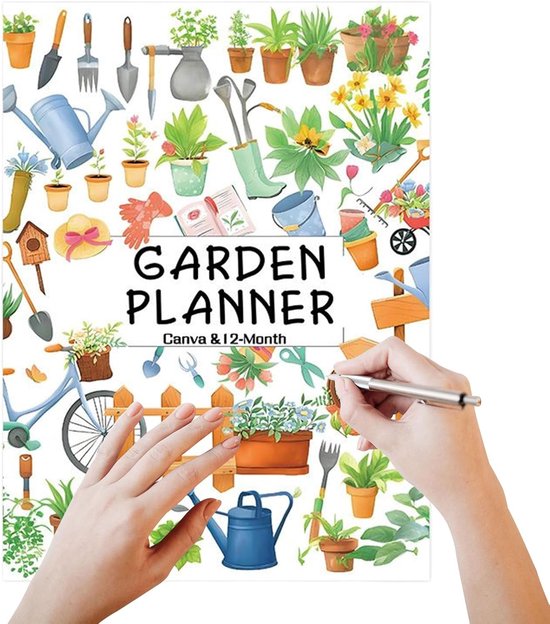 Tuin Notitieboek - Planner Register - Tuin Planning - 12 Maanden Overzicht - 25.8 x 21 cm