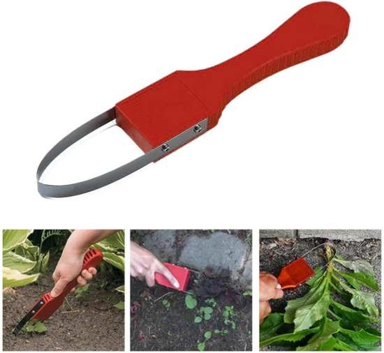 Tuin- & Onkruidgereedschap – Onkruidmes – Onkruidsteker – Handonkruidwieder – Tuinaccessoires – Tuingereedschap voor wieden, grond losmaken en planten – rood van Merkloos	