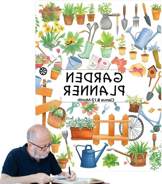 Tuin Planner - Moestuin Notitieboek - Planten Beheer - Gedetailleerde Groei Tracking - 25.8 x 21 cm - Meerkleurig