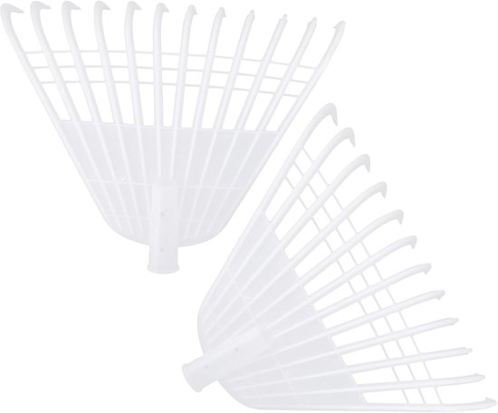 Tuin Reken Set - Bladverzamelaar - Gazon Onderhoud - Stevige Constructie - 42.5x32.5cm - Wit