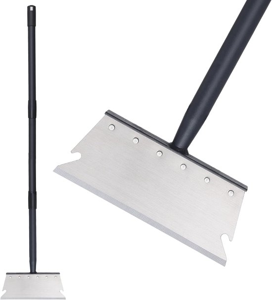 Tuin Schoonmaak Schop - Gazonrand Schraper - Onkruid Verwijderen - Verstelbare Handgreep - 130 cm Lengte - Zwart van Merkloos	