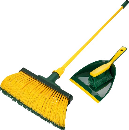 Tuin schoonmaak set klauwstoffer en blik en klauwbezem 140 cm van T