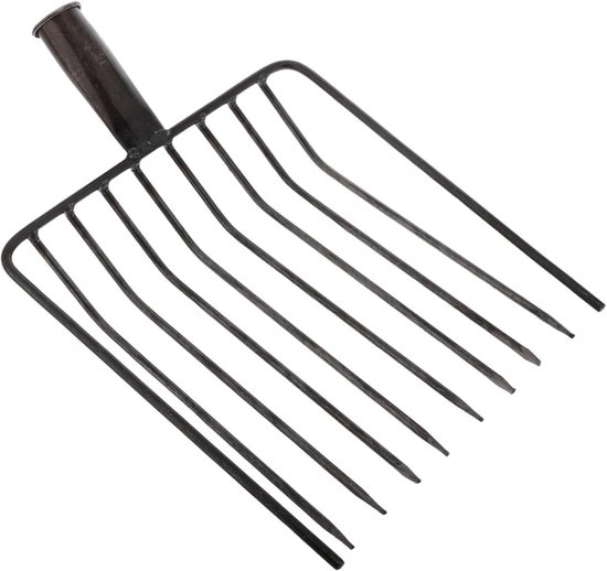 Tuin Vork Vervangingskop - Bodemverluchter - Bodem Losmaken - Stalen Constructie - 41 x 30 cm - Zwart