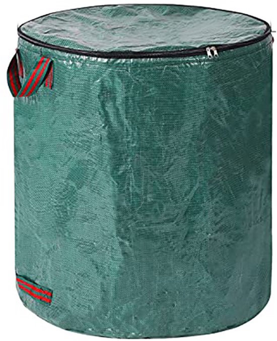 Tuinafvalzak met handvat en deksel, herbruikbare en stabiele tuinzak, inhoud 120L van Glorytec