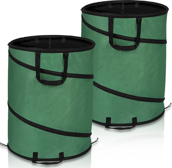 Tuinafvalzak Pop Up - opvouwbare Tuinzak - 170 Liter 2 stuks - onkruidzakken - bladzakken - Zak voor Tuinafval - herbruikbaar van Merkloos	