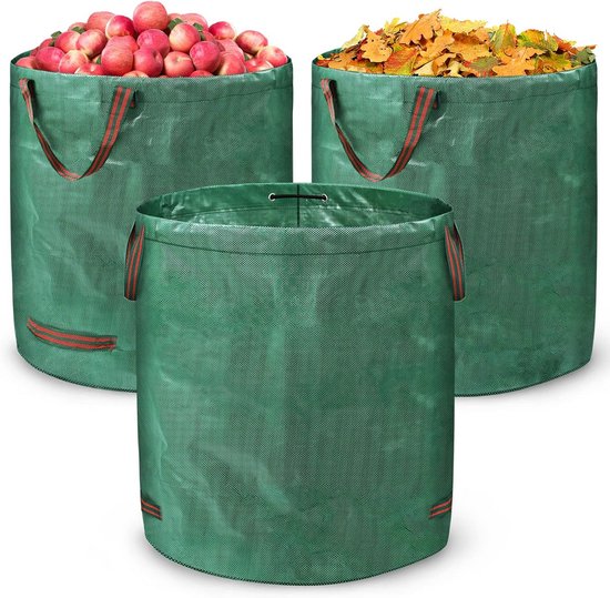 Tuinafvalzakken - Tuinzakken - Afval Verzamelen - Zelfstaand Ontwerp - 3 x 272 Liter - Groen