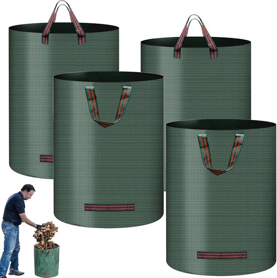 Tuinafvalzakken - Vuilniszakken Herbruikbaar - Tuin Opruimen - Zwaar Belastbaar - 272 Liter - Groen