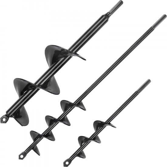 tuinboor f38x220mm f48x370mm f77,6x300mm grondboor boor PCM stalen paalboor voor 3/8"(9,53mm) zeskantboor schroevendraaier spiraalboor aardegatboor voor planten en zaadmenging van PCM