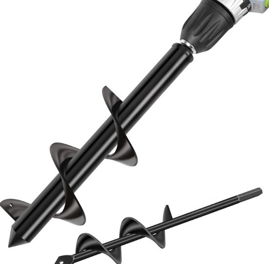 Tuinboor, grondboor voor boormachine, tuin, slakken, spiraalboor, snoerloos, handboor, graafgereedschap voor planten en boren (8 x 30 cm & 4 x 22 cm), 2-delig van Generic