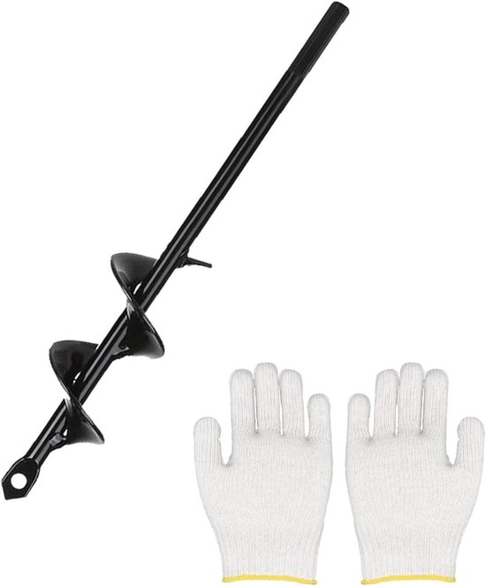 Tuinboor voor accuboor - grondboor voor planten - spiraalboor voor boren - 4 x 22 cm van Merkloos	