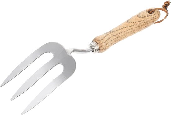 Tuinfork Drietand - Handgereedschap Tuin - Planten en Onkruid - Ergonomisch Ontwerp - 31 cm Lengte - Diverse Kleur