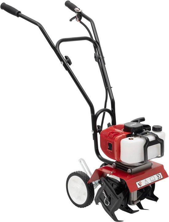 Tuinfrees op Benzine 52cc - 2-takt Grondhak met 30 cm Werkbreedte voor Tuin en Akker van Merkloos	