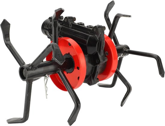 Tuingereedschap: 6 klauwen krachtige freesmessen voor tuinieren, elektrisch hulpmiddel met helmstokploeg. van Merkloos	