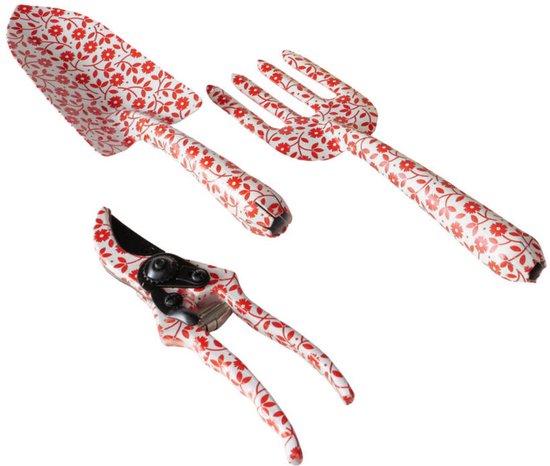 Tuingereedschap als cadeau LILLY, mini-schepje, mini-harkje, mini-snoeischaar, 3 stuks van Merkloos	