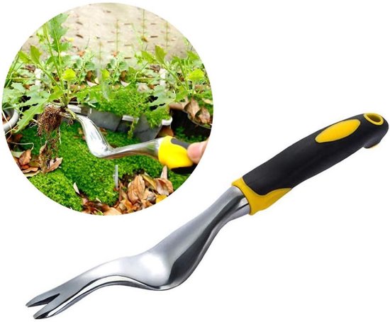 Tuingereedschap - Handmatige tuinwieder - Handmatige wieder - Wortelverwijderaar - Geel van Merkloos	