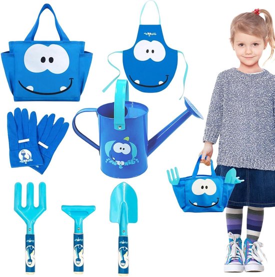 Tuingereedschap Kinderen - Kinderset Tuin - Buiten Spelen - Complete Set - 7 Delig - Felgekleurd