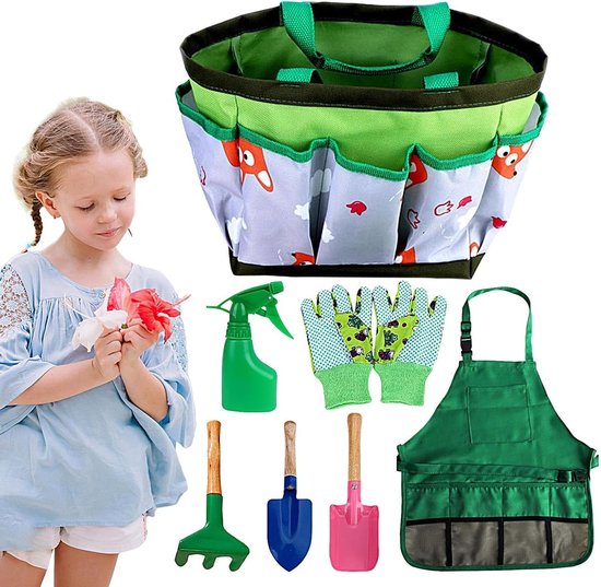 Tuingereedschap Kinderen - Speelgoed set - Buiten spelen - Ergonomisch lichtgewicht - 7 Delig - Multicolor