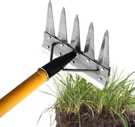 Tuingereedschap Onkruid - Handmatige Hak - Bodem Voorbereiden - Dubbelzijdig Ontwerp - 20 Centimeter - Metaal