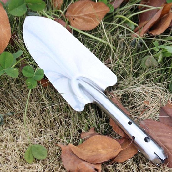 Tuingereedschap Roestvrij Staal - Wiedgereedschap Bloem - Buiten Tuinieren - Antisliphandvat Verdikt - 27 x 8 x 3 cm - Zilver