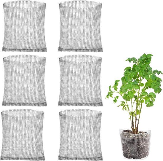 Tuingereedschap - Roestvrijstalen Wortelbescherming Manden - 25x23 cm - Draadmand voor Gophers en Woelmuizen - Voor Plantenwortels, Bomen, Bloemen, Groenten - 6 stuks