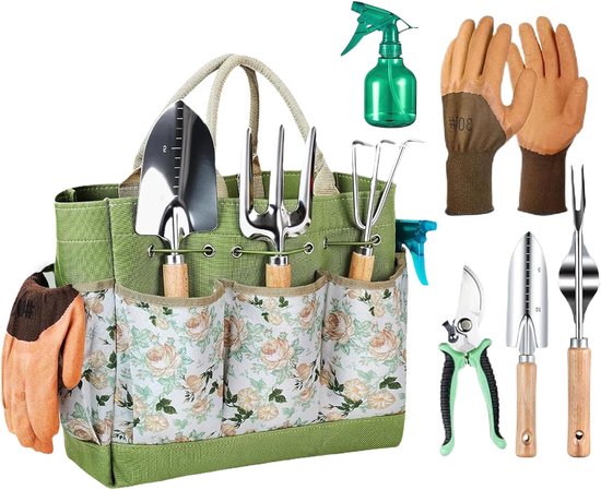 Tuingereedschap Set - Handgereedschap Tuin - Bodem Losmaken - Ergonomisch Hout - 32x20x10 cm - Niet gespecificeerd