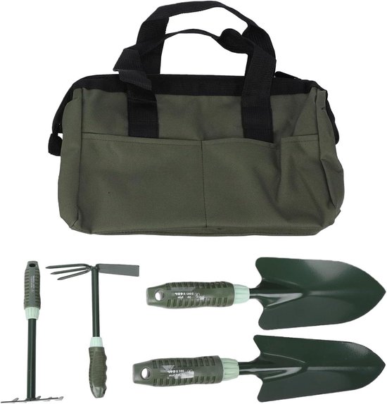 Tuingereedschap Set - Handgereedschap Tuin - Buitenwerk Tuinieren - Ergonomische Handgrepen - 5 Delig - Grijs