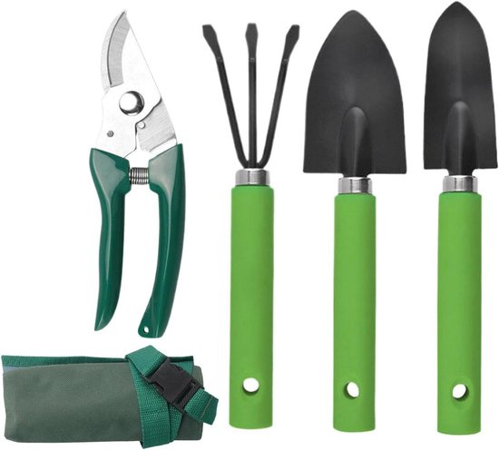 Tuingereedschap Set - Handgereedschap Tuin - Planten en Wieden - Roestvrij Staal - 21 x 14.2 x 1 cm - Groente
