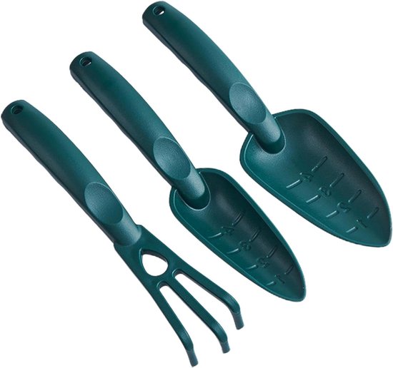 Tuingereedschap Set - Mini Handgereedschap - Planten en Graven - Ergonomisch Ontwerp - 3 Delig - Groen