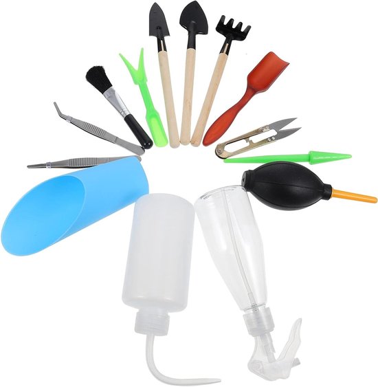 Tuingereedschap Set - Mini Tuinset - Planten Verzorgen - Ergonomisch Ontwerp - 23 cm Lengte - Diverse Kleuren