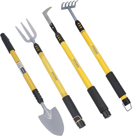 Tuingereedschap Set - Spade Schop Vork - Tuinonderhoud Klussen - Uitschuifbare Handgrepen - 2.26 Kilogram