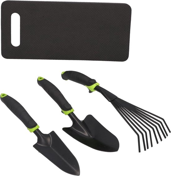 Tuingereedschap Set - Tuin Werkset - Bodem Bewerken - Ergonomische Handgrepen - 4 Delig - Grijs