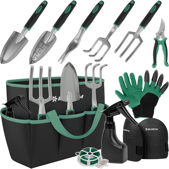 Tuingereedschap Set - Tuin Werkset - Planten en Wieden - Roestbestendig en Ergonomisch - 30 x 15 x 215 cm