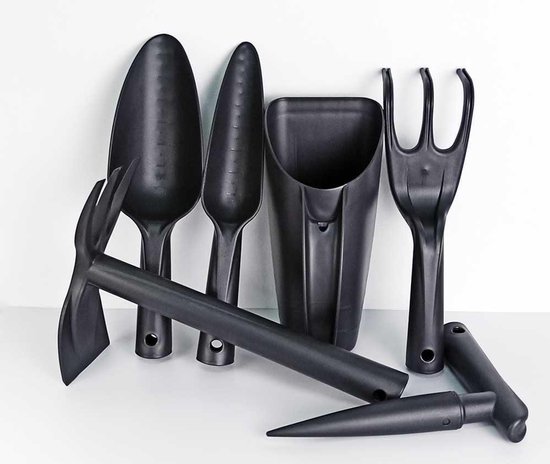 Tuingereedschap Set - Tuinbenodigdheden Set - Tuinonderhoud - 6 Delig - 2 kg - Zwart