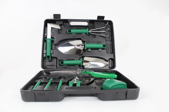 Tuingereedschap Set Tuinierset 10 delig - Snoeischaar Tuinschaar Bloemenschaar Tuinschepje Plantenspuit Handhark van VONROC