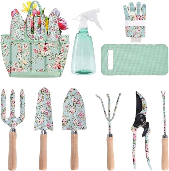 Tuingereedschap Set - Tuinonderhoud Tools - Planten Verzorgen - Elegant Rozenontwerp - 36 x 18 x 10.5 cm - Niet gespecificeerd
