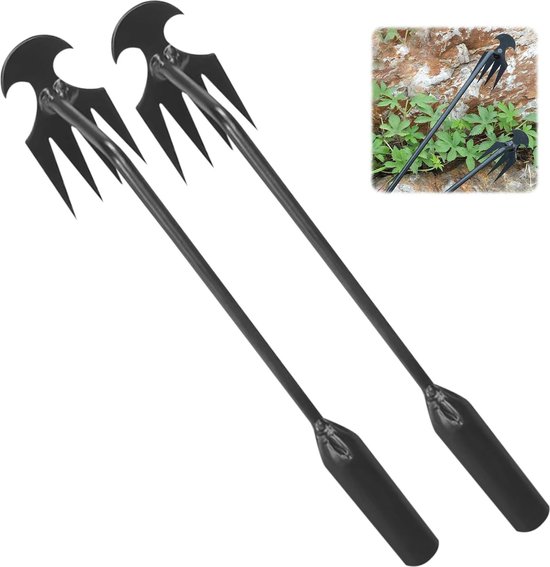 Tuingereedschap Set: Voegenkrabber en Onkruidsteker 2 Stuks, 40 cm - Onkruidverwijderaar voor Tuin en Gazon van Kinzo Garden